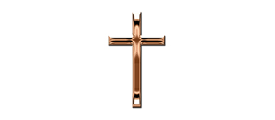 DNSEMP-L-510-BZ-WT Bronze Single Cross White
